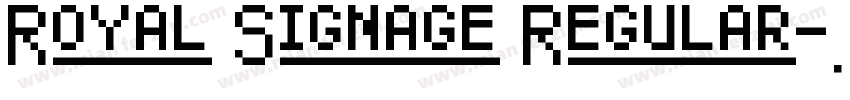 Royal Signage Regular字体转换